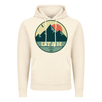 Vintage Artic utah retro mountain badge Vintage Hoodie - linhVisuals