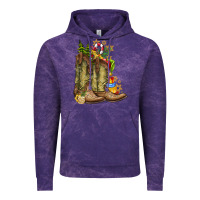 Cloud Purple Christmas Boots Vintage Hoodie - CowhideDigitalArt