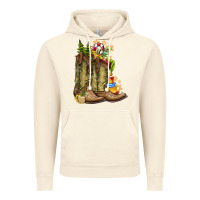 Vintage Artic Christmas Boots Vintage Hoodie - CowhideDigitalArt