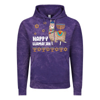 Cloud Purple happy llamakah llama withorah jewish Vintage Hoodie - linhVisuals