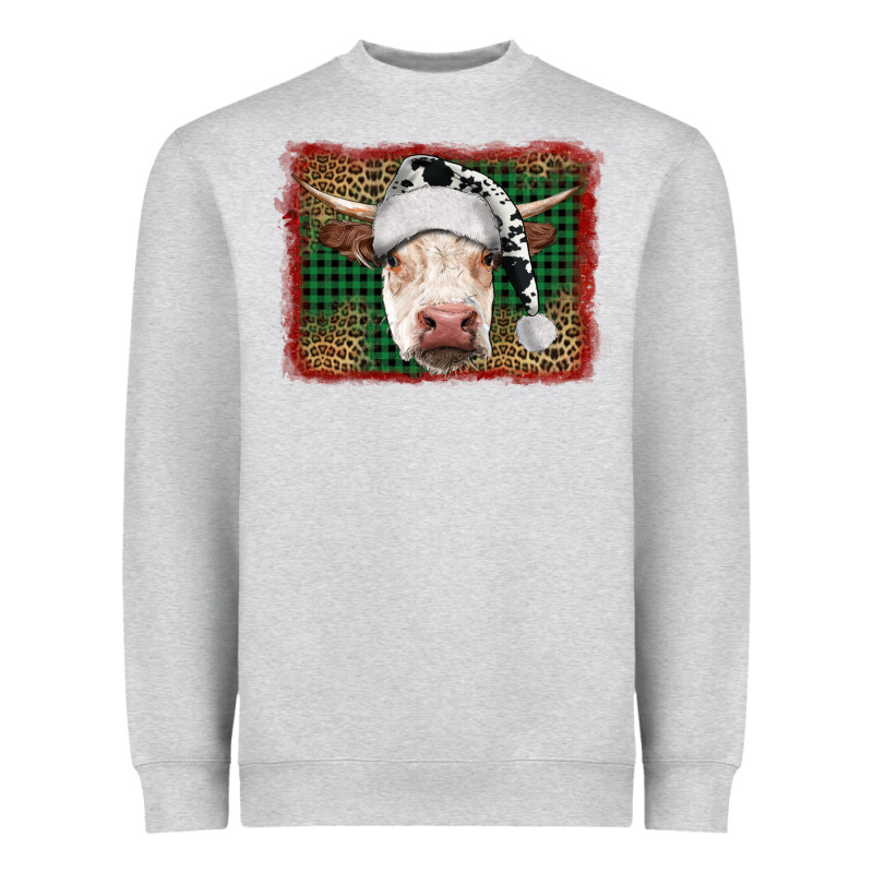 Merry Christmas Hereford Cow With Background Heavyweight Sweatshirt by RanaPortraitStore | Teevron