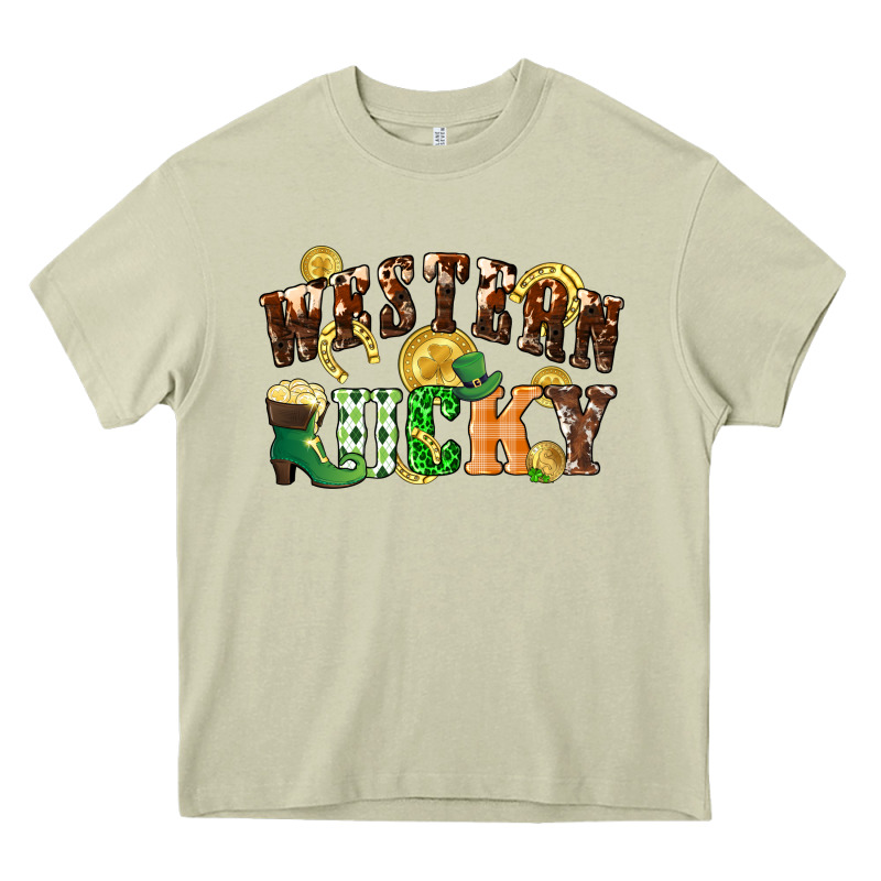 Western Lucky St. Patrick's Day Heavy Core Tee by CowGirlArtShop | Teevron