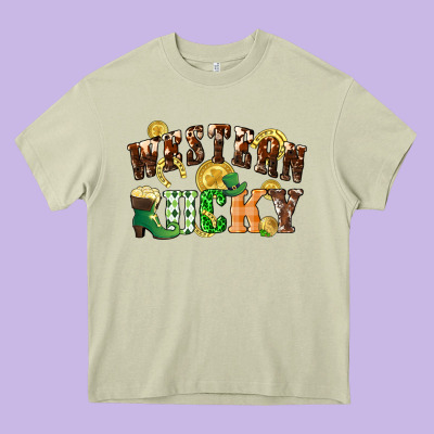 Western Lucky St. Patrick's Day Heavy Core Tee Designed By Cowgirlartshop