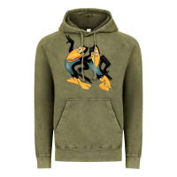 Vintage Olive Heckle and Jeckle Vintage Hoodie - linhVisuals