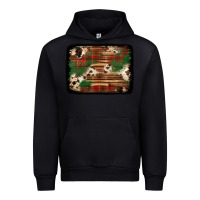 Black christmas buffalo plaid cowhide background Urban Hoodie - Jasminsmagicworld