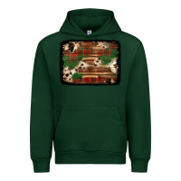 Forest Green christmas buffalo plaid cowhide background Urban Hoodie - Jasminsmagicworld
