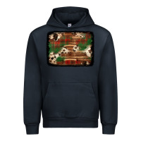 Navy christmas buffalo plaid cowhide background Urban Hoodie - Jasminsmagicworld