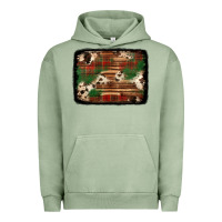 Pigment Oil Green christmas buffalo plaid cowhide background Urban Hoodie - Jasminsmagicworld