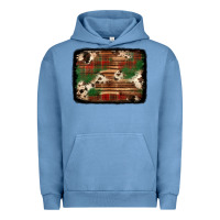 Pigment Pebble Blue christmas buffalo plaid cowhide background Urban Hoodie - Jasminsmagicworld