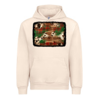 Sandshell christmas buffalo plaid cowhide background Urban Hoodie - Jasminsmagicworld