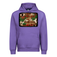 Tulip christmas buffalo plaid cowhide background Urban Hoodie - Jasminsmagicworld