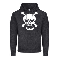 Vintage Black skull crossbones Vintage Hoodie - linhVisuals
