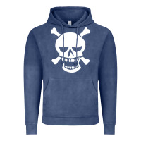 Vintage Denim skull crossbones Vintage Hoodie - linhVisuals