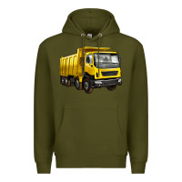 Army Green dump truck Premium Hoodie - Artiststas