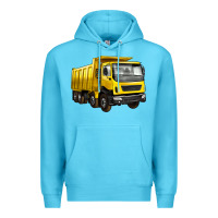 Ocean Blue dump truck Premium Hoodie - Artiststas
