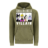 Vintage Olive chillin like a villain Vintage Hoodie - linhVisuals