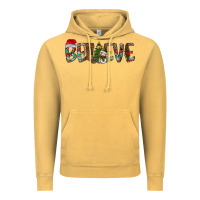 Vintage Mustard Believe Christmas Vintage Hoodie - CowhideDigitalArt