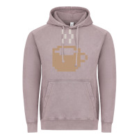 Vintage Zinc pixel coffee Vintage Hoodie - linhVisuals