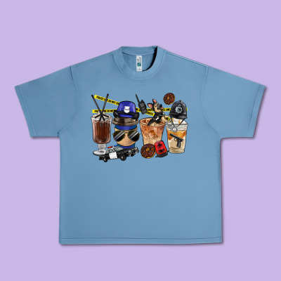 Police Coffee Cups Urban Heavy Tee Designed By Fadigitalartstudio