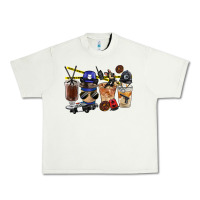Pistachio Police Coffee Cups Urban Heavy Tee - FaDigitalArtStudio