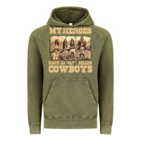 Vintage Olive my heroes have always killed cowboys retro Vintage Hoodie - linhVisuals