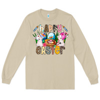 Mushroom Happy Easter Long Sleeve Tee - CowhideDigitalArt