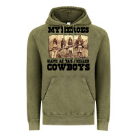 Vintage Olive my heroes have always killed cowboys retro Vintage Hoodie - linhVisuals