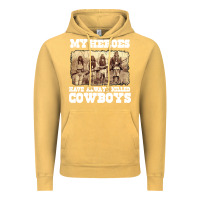 Vintage Mustard my heroes have always killed cowboys retro Vintage Hoodie - linhVisuals