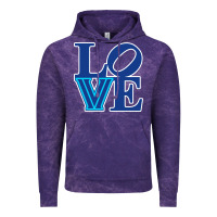 Cloud Purple villanova love Vintage Hoodie - linhVisuals