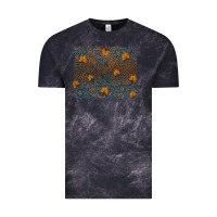 Cloud Black tooled leather fall background Vintage Tee - RanaPortraitStore