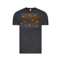Vintage Black tooled leather fall background Vintage Tee - RanaPortraitStore