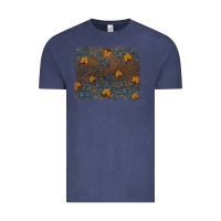 Vintage Denim tooled leather fall background Vintage Tee - RanaPortraitStore