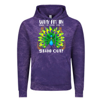 Cloud Purple peacock inspired beautiful color bird (3) Vintage Hoodie - linhVisuals
