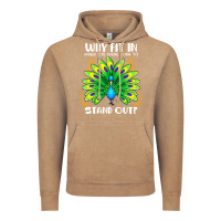 Vintage Coffee peacock inspired beautiful color bird (3) Vintage Hoodie - linhVisuals