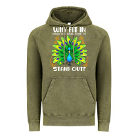 Vintage Olive peacock inspired beautiful color bird (3) Vintage Hoodie - linhVisuals