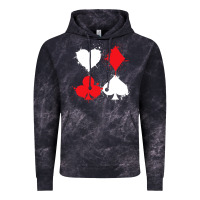 Cloud Black playing cards poker heart spade club Vintage Hoodie - linhVisuals