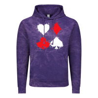 Cloud Purple playing cards poker heart spade club Vintage Hoodie - linhVisuals