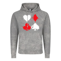 Cloud Rock playing cards poker heart spade club Vintage Hoodie - linhVisuals