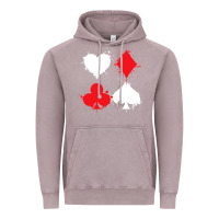 Vintage Zinc playing cards poker heart spade club Vintage Hoodie - linhVisuals