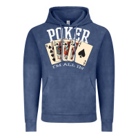 Vintage Denim poker all in royal flush lucky casino Vintage Hoodie - linhVisuals