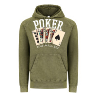 Vintage Olive poker all in royal flush lucky casino Vintage Hoodie - linhVisuals