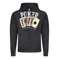 Vintage Black poker all in royal flush lucky casino Vintage Hoodie - linhVisuals