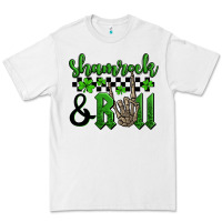 White St. Patrick's Day Shamrock and roll Premium Tee - OliviaCreatesArt