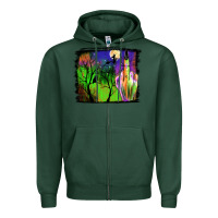 Sports Green halloween background Zipper Hoodie - JahusDesignShop