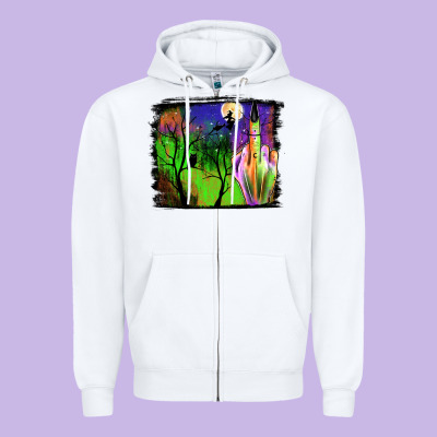 Halloween Background Zipper Hoodie Designed By Jahusdesignshop