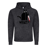 Vintage Black Halloween Cat With Knife What Vintage Hoodie - linhVisuals