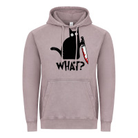 Vintage Zinc Halloween Cat With Knife What Vintage Hoodie - linhVisuals