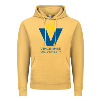 Vintage Mustard university of vincennes Vintage Hoodie - linhVisuals