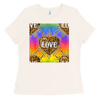 Bone Pride lgbtq leopard love heart seamless pattern Ladies Tee - BundleAndBundleShop
