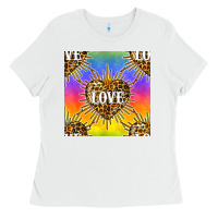 White Pride lgbtq leopard love heart seamless pattern Ladies Tee - BundleAndBundleShop